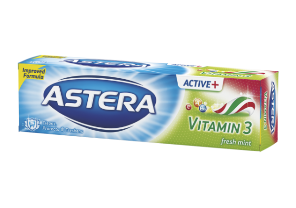 Astera Active + კბილის პასტა ვიტამინებით